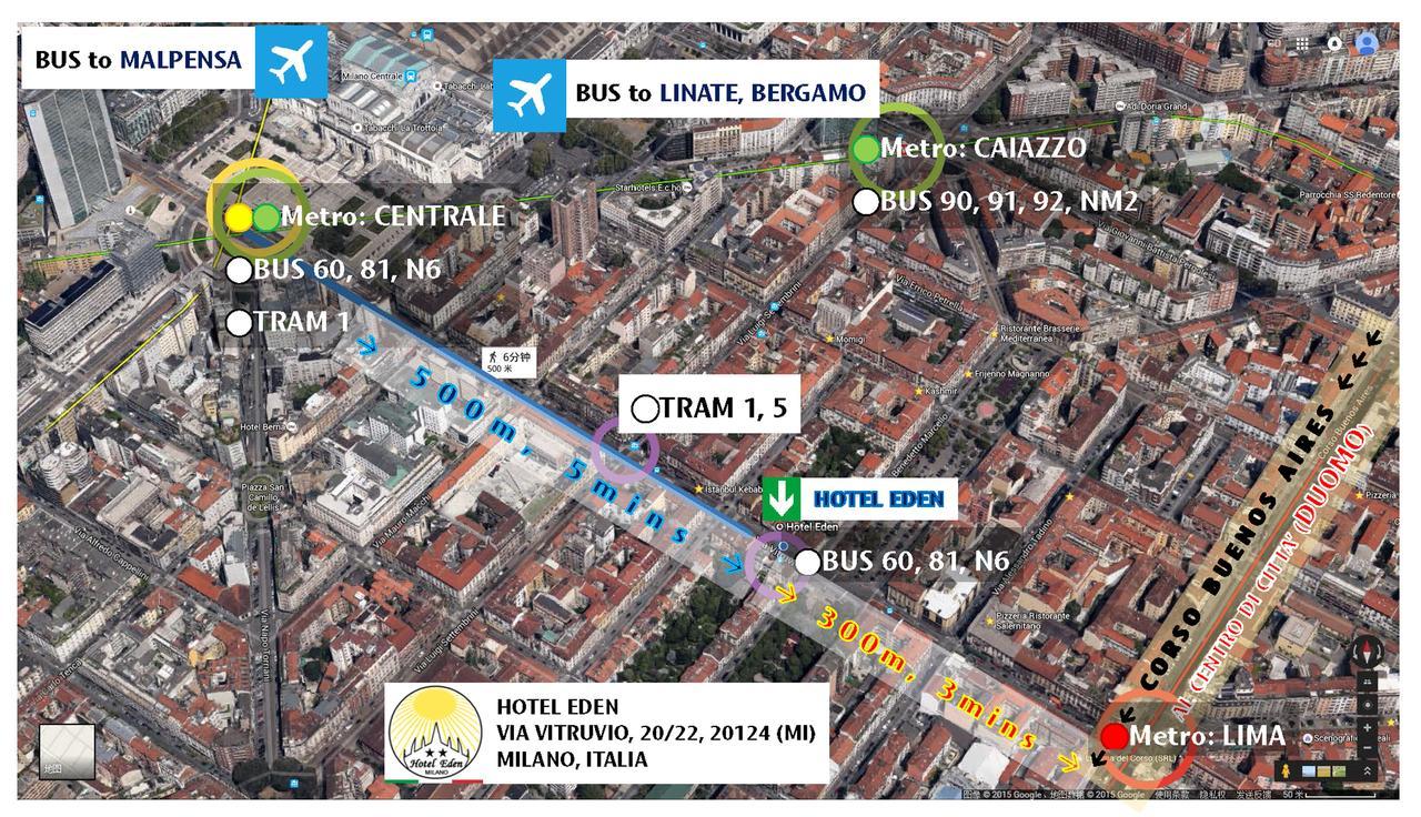 Hotel Eden Milan Bagian luar foto
